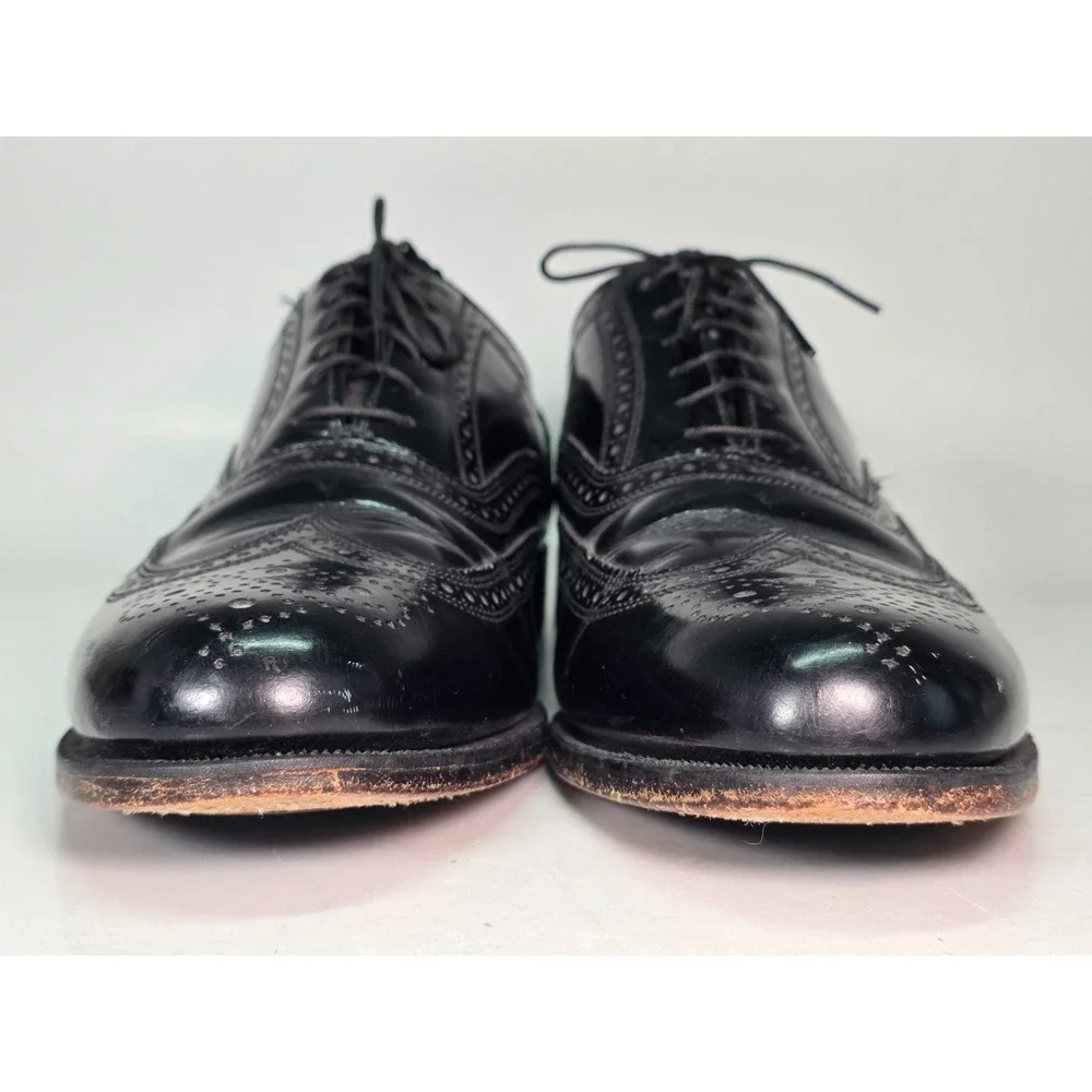 Florsheim‎ Lexington Oxford Men's Dress Shoes Size 9.5 3E Black Leather Wingtip